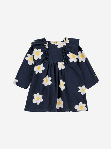 BABY BIG FLOWER ALL OVER RUFFLE WOVEN DRESS- BOBO CHOSES
