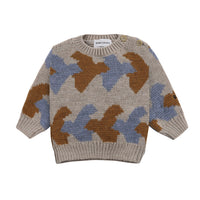 BIRDS ALL OVER KNITTED JUMPER
