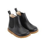 STARTER CHELSEA BOOT WITH ELASTIC AND ZIPPER, BLACK